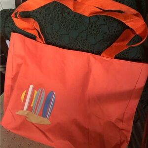 Orange Polyester Tote
